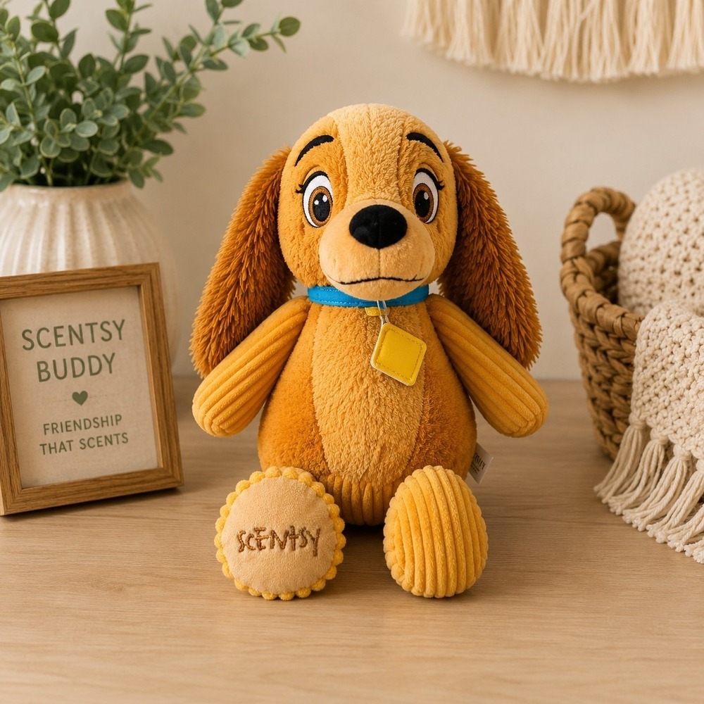 Scentsy Buddy Disney Lady and the Tramp Dog Plush Stuffed Animal 14"